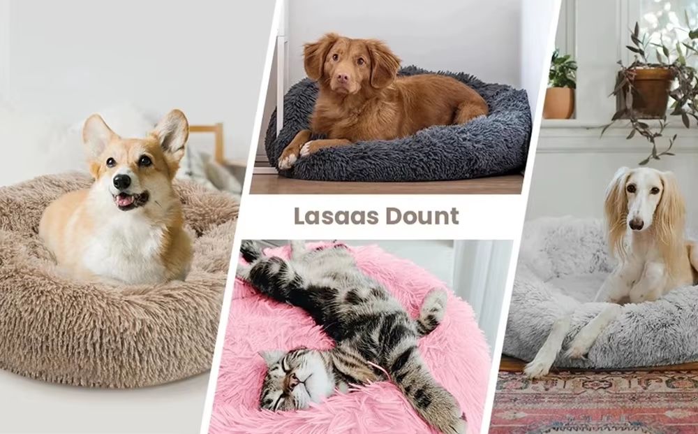 Lit rond pour animaux de compagnie
