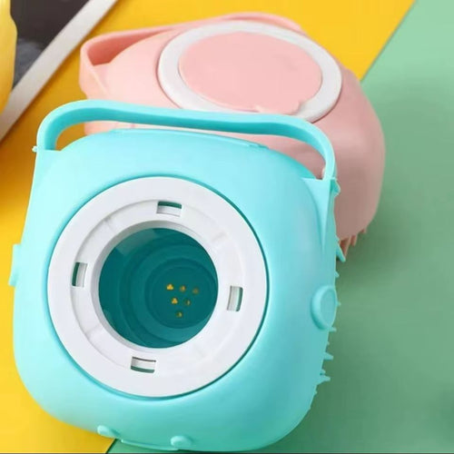 Brosse de Bain en Silicone pour Chien Distributeur de Shampoing & Massage