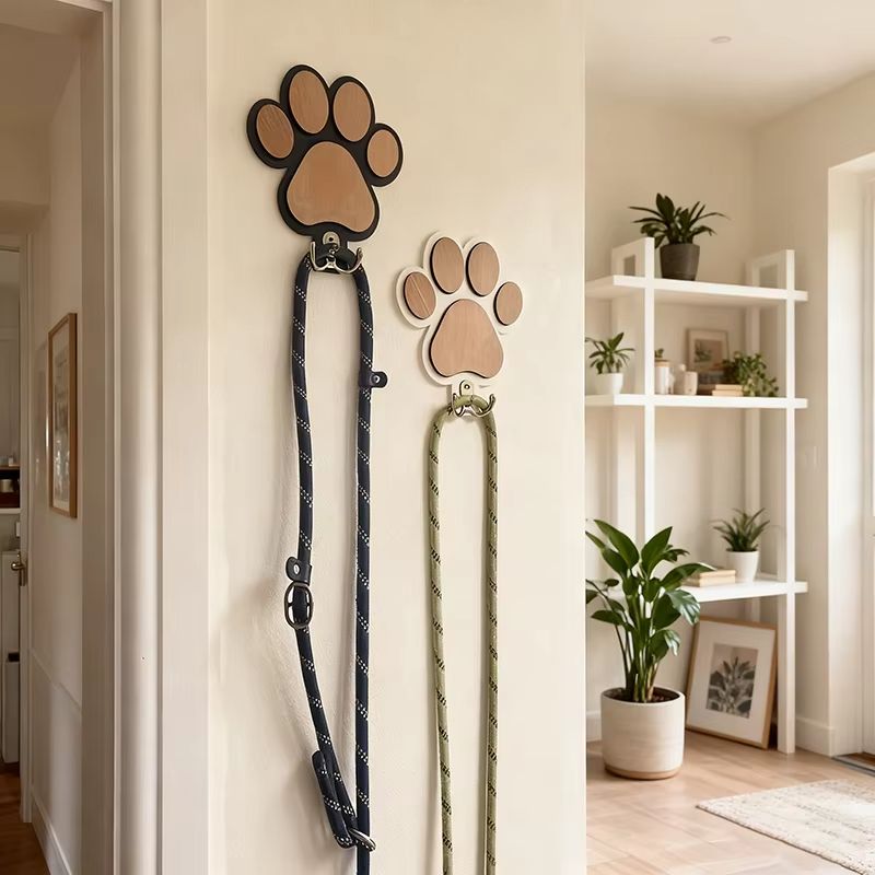 Crochets Muraux Patte en Bois Décoration & Organisation pour Amoureux des Animaux